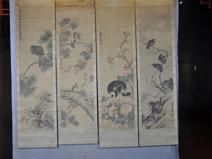 莲溪花鸟兽四条屏