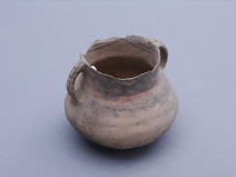 新石器时代圆圈网纹双耳彩陶罐