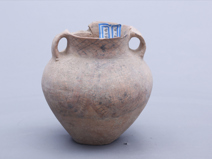 新石器时代圆圈网纹双耳彩陶罐
