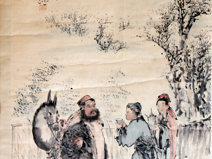 民国陈绍伯将军出行图中堂