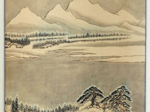 清代姜筠山水中堂