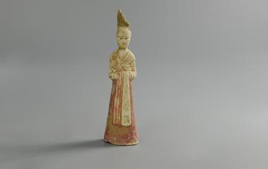 彩绘侍女俑
